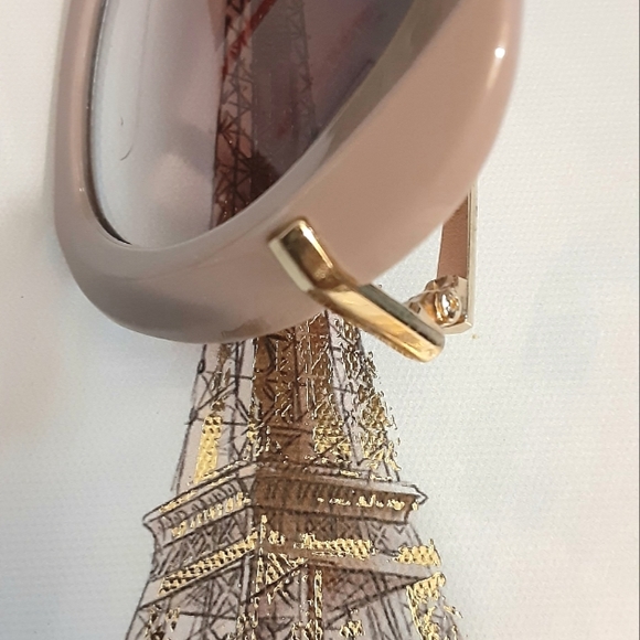 Taupe Frame w/Gold Hardware Sunglasses - Picture 4 of 5